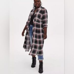 Torrid Challis Maxi Shirt Style Kimono